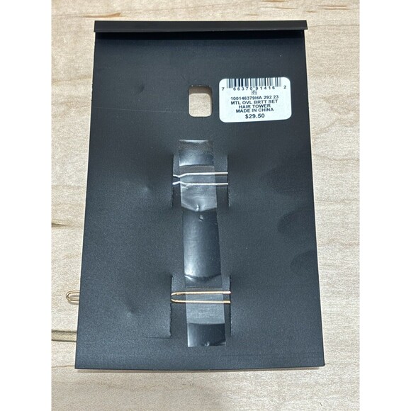 INC Two Tone Open Oval Hair Barrette Set - Picture 2 of 2